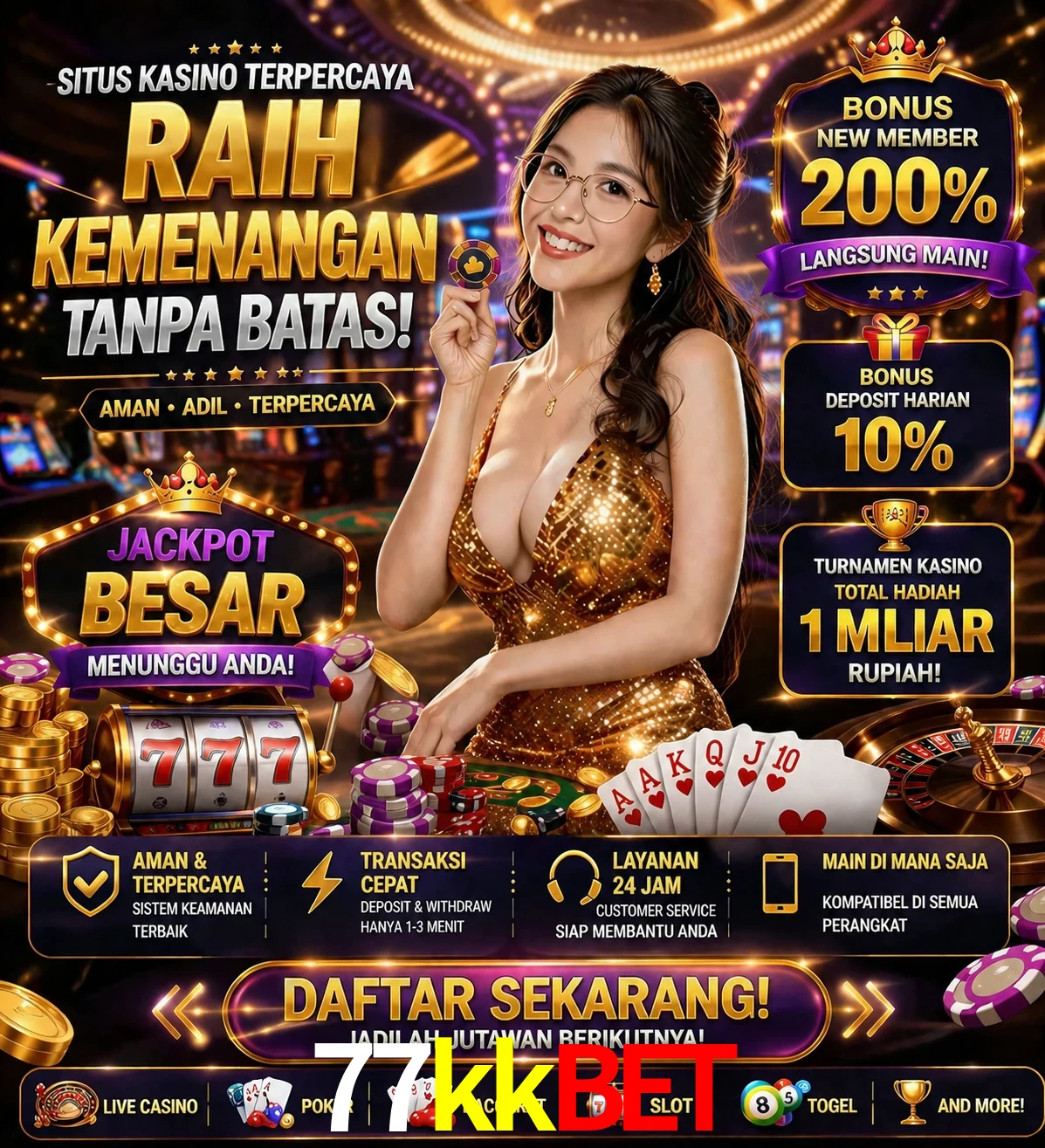 Roleta e blackjack 77kkbet